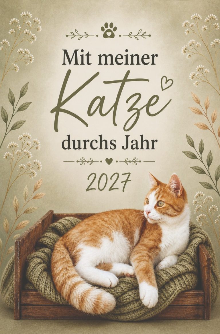 Ein Frau sitzt an einem Tisch mit Büchern und Glücksmomenten, umgeben von bunten Deko-Elementen.