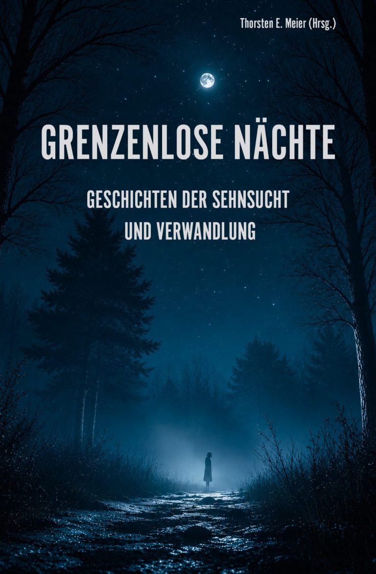 Cover Ein Frau sitzt an einem Tisch mit Büchern und Glücksmomenten, umgeben von bunten Deko-Elementen.