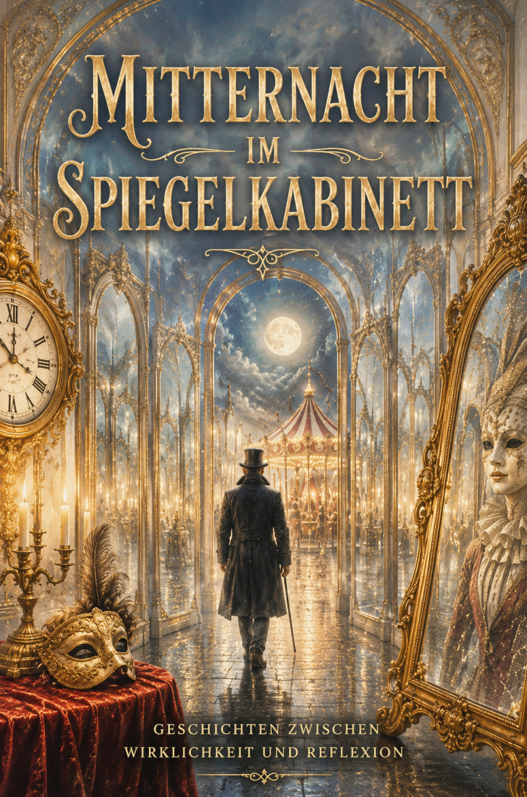 Cover Ein aufgeschlagenes Buch auf einem Tisch mit dem Titel „Das Buch der vergessenen Geschichten“.