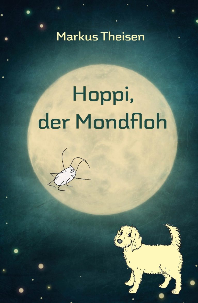 Ein Frau sitzt an einem Tisch mit Büchern und Glücksmomenten, umgeben von bunten Deko-Elementen.