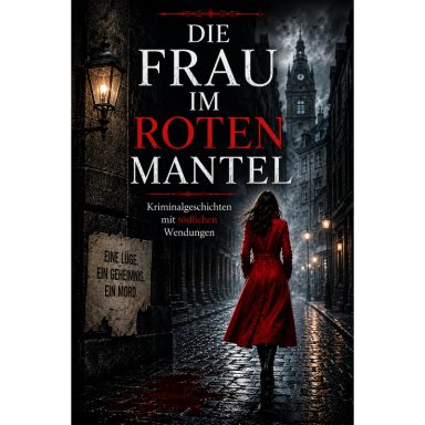 Die Frau im roten Mantel Frau in rotem Mantel in nächtlicher Straße