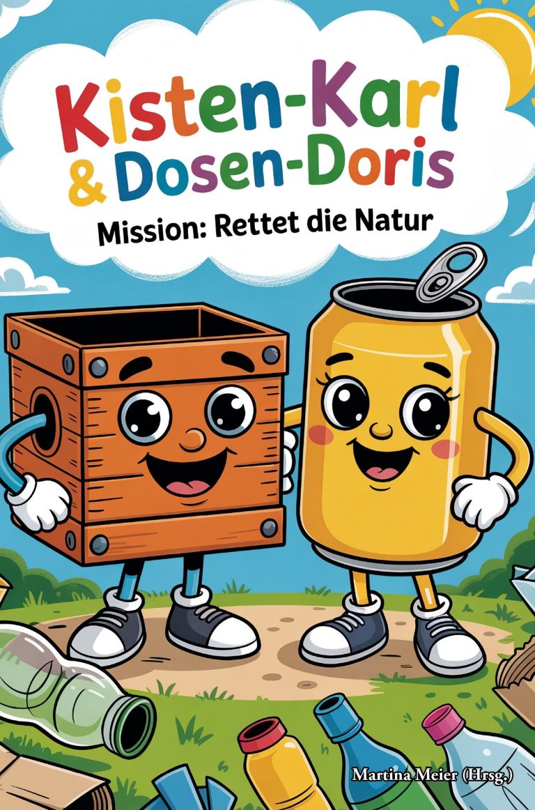 Cover Zwei Kinder entdecken eine geheimnisvolle Truhe in einem bunten, nostalgischen Raum.