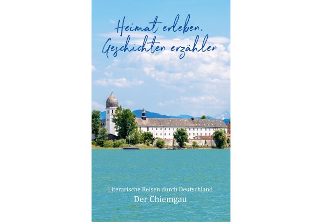 Buchcover mit wasserfarbenem Hintergrund, Titel in geschwungener Schrift.